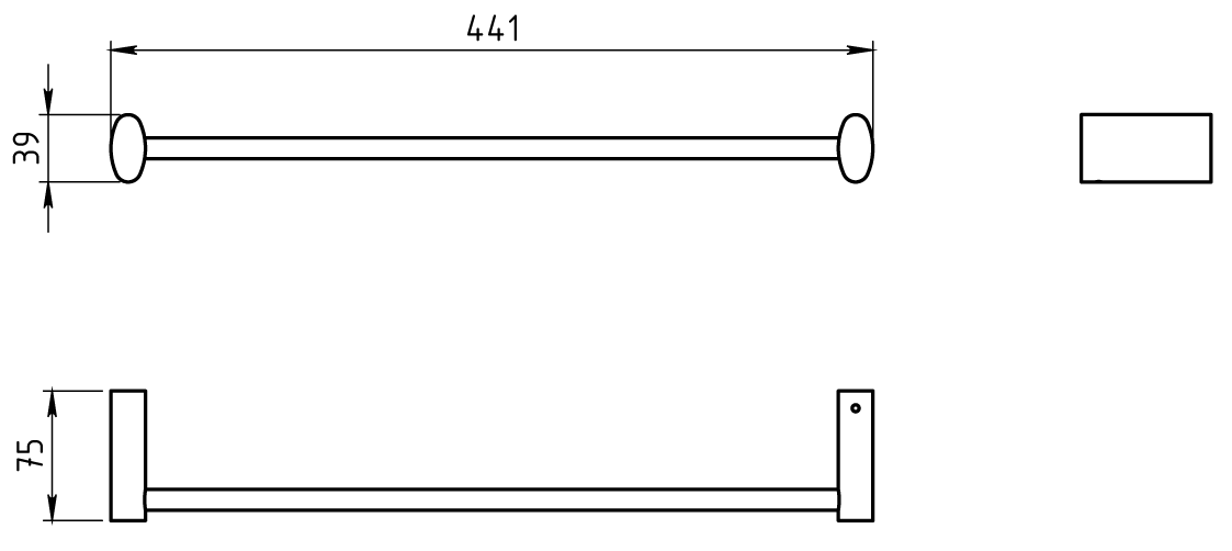Novaservis Metalia 10 0027,0 držiak uterákov 510 mm