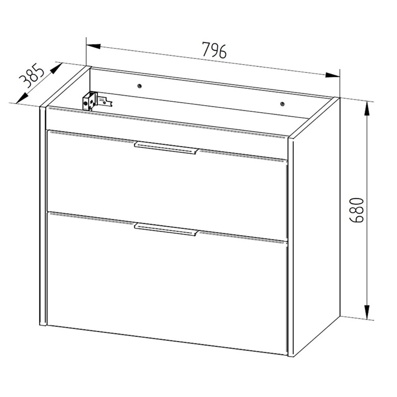 Mereo Vigo CN312 skrinka s umývadlom 81 cm, biela