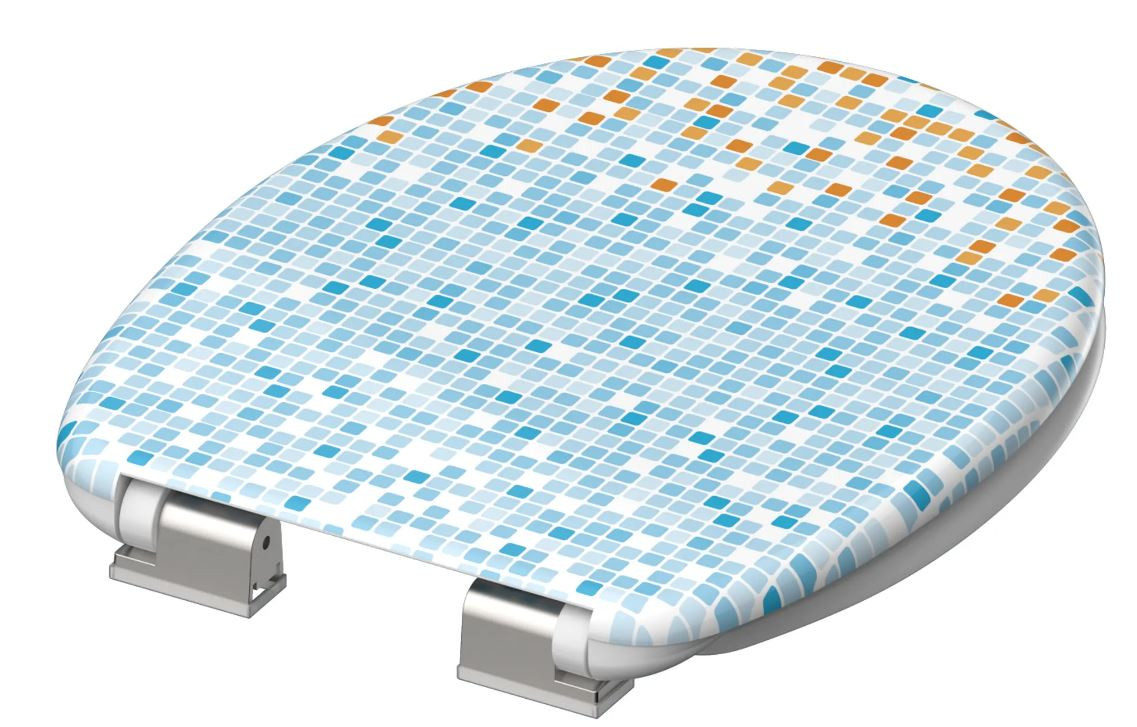 Schütte Mosaik Blau-Orange WC sedátko duroplast, Soft Close