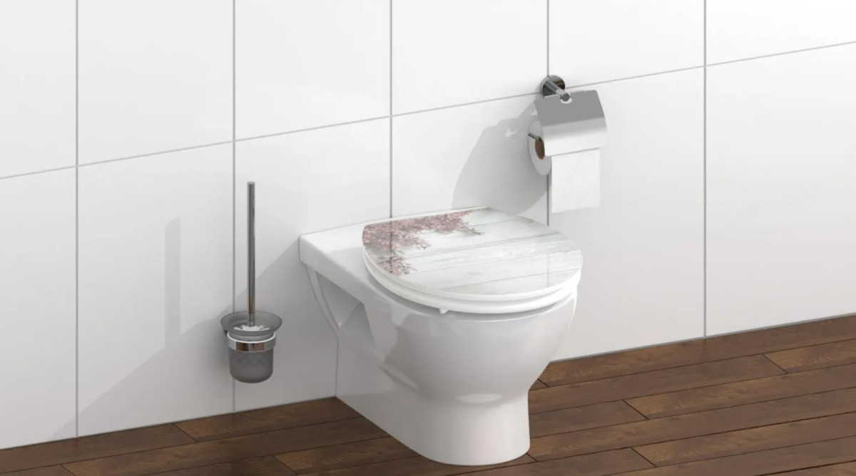 Schütte Flowers & Wood WC sedátko MDF, Soft Close