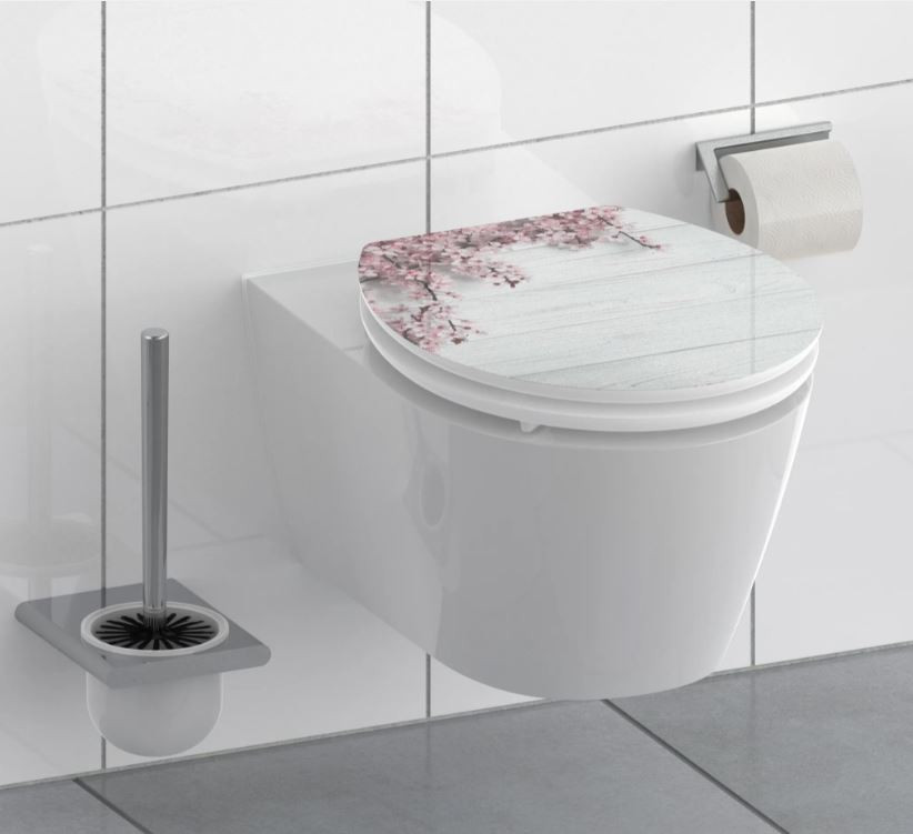 Schütte Flowers & Wood WC sedátko MDF, Soft Close
