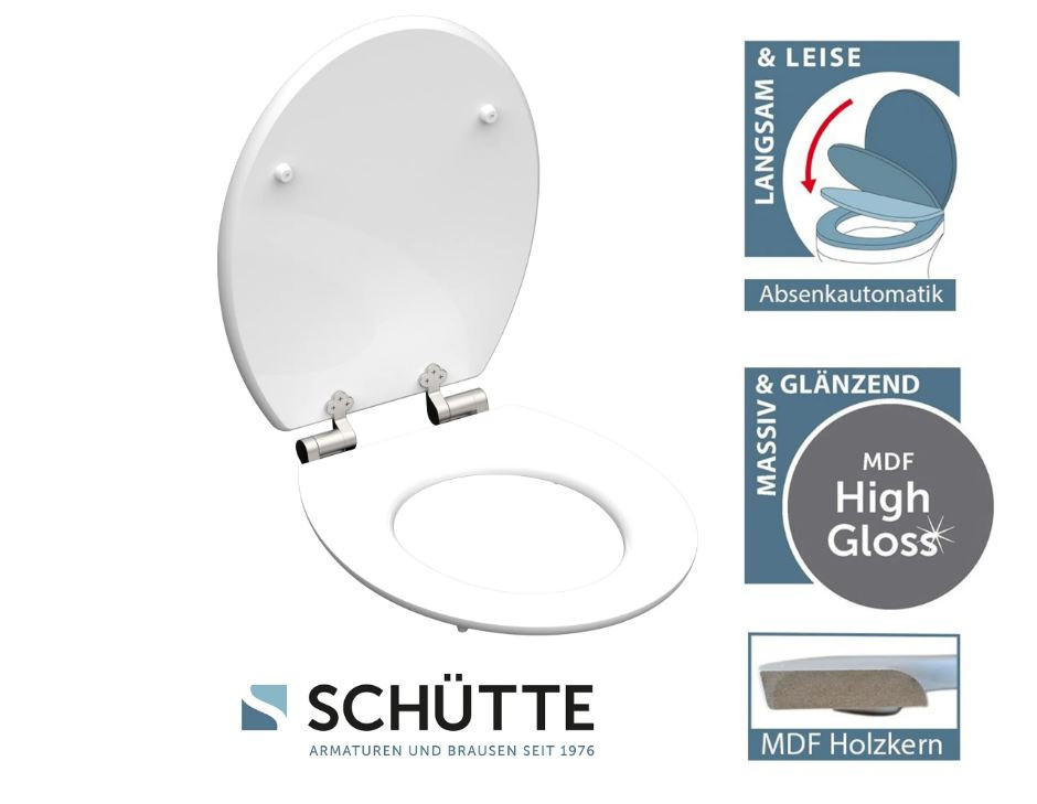 Schütte Flowers & Wood WC sedátko MDF, Soft Close