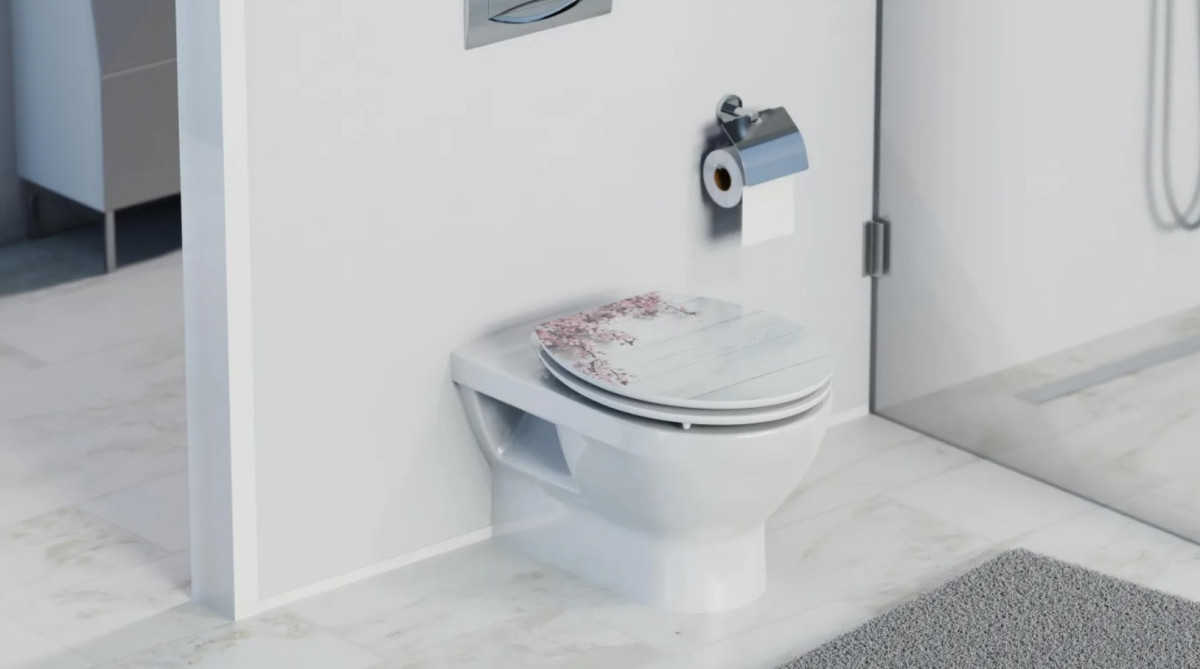 Schütte Flowers & Wood WC sedátko MDF, Soft Close