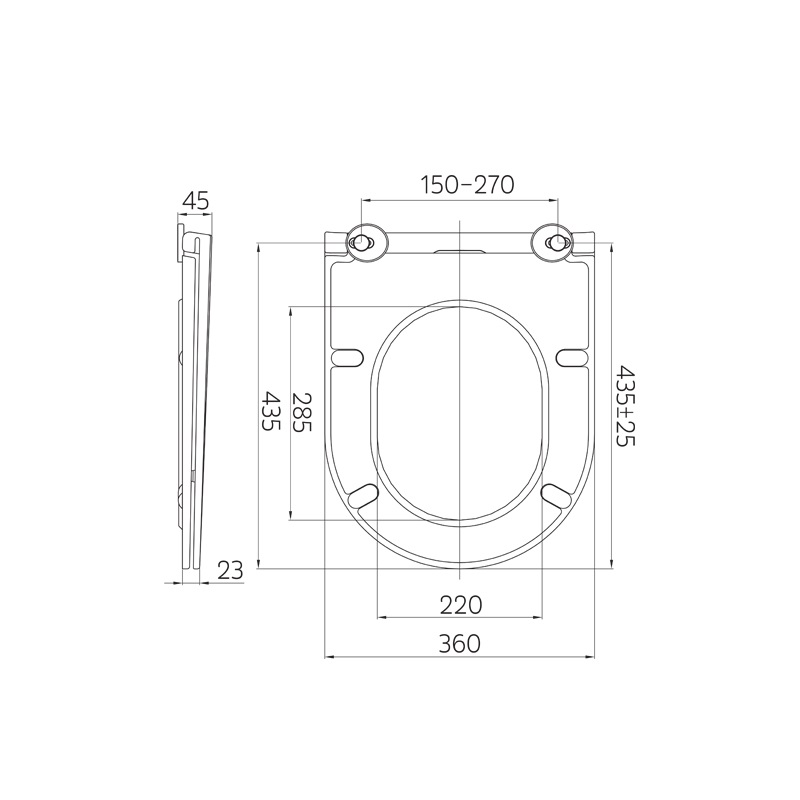 Mereo VSD82T1 WC závesné, SmartFlush, 495x360x370, keramické, vrátane sedátka CSS113S