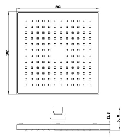 Novaservis RUP/220,0 hlavová sprcha 200 x 200 mm