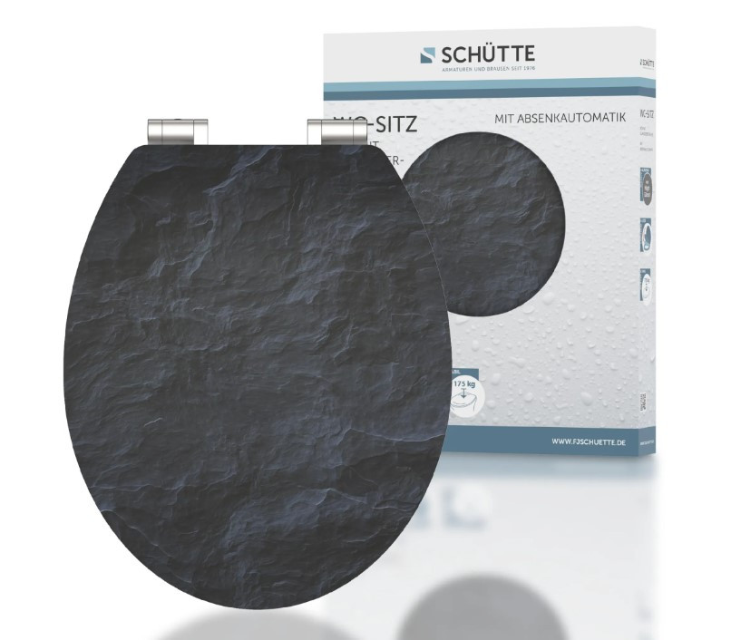 Schütte Black Stone WC sedátko MDF, Soft Close