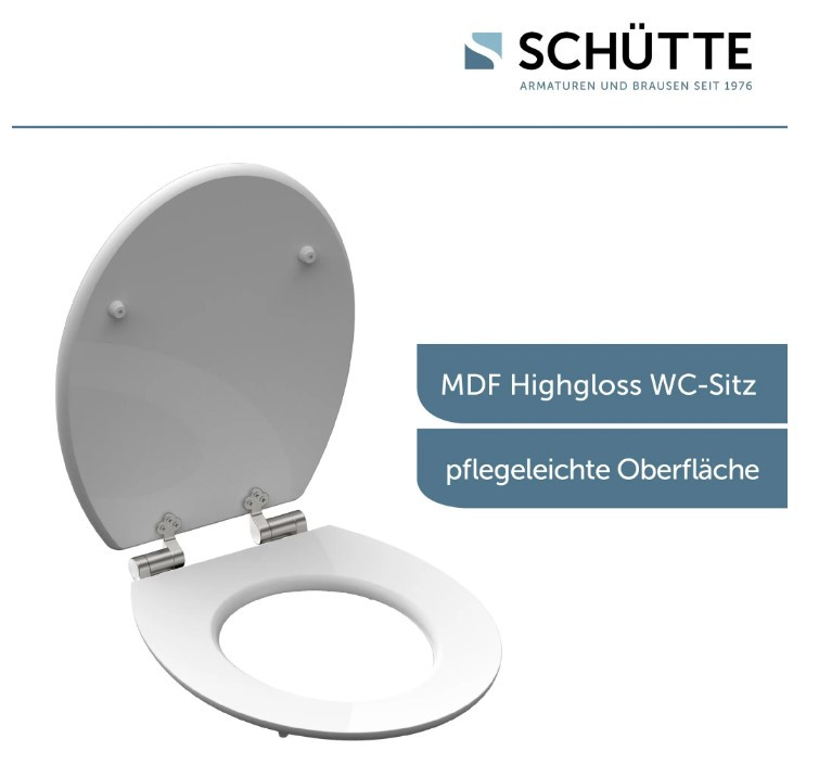 Schütte Black Stone WC sedátko MDF, Soft Close