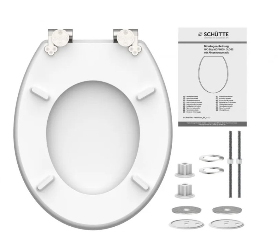 Schütte Black Stone WC sedátko MDF, Soft Close