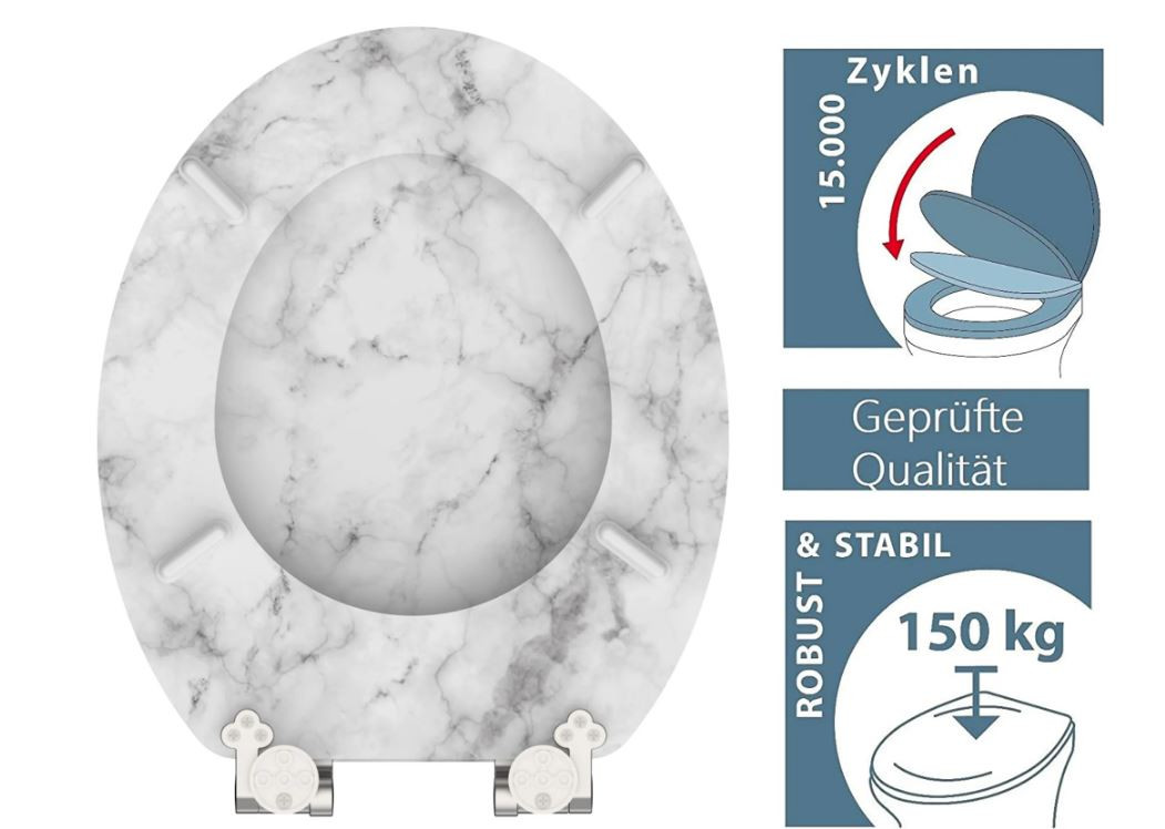 Schütte Marmor Stone WC sedátko MDF, Soft Close