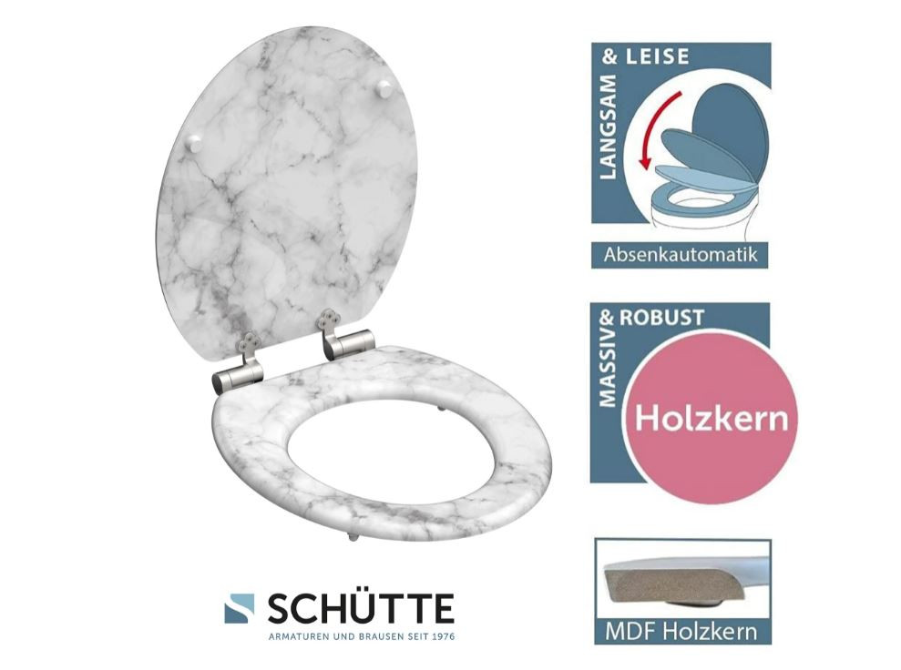 Schütte Marmor Stone WC sedátko MDF, Soft Close