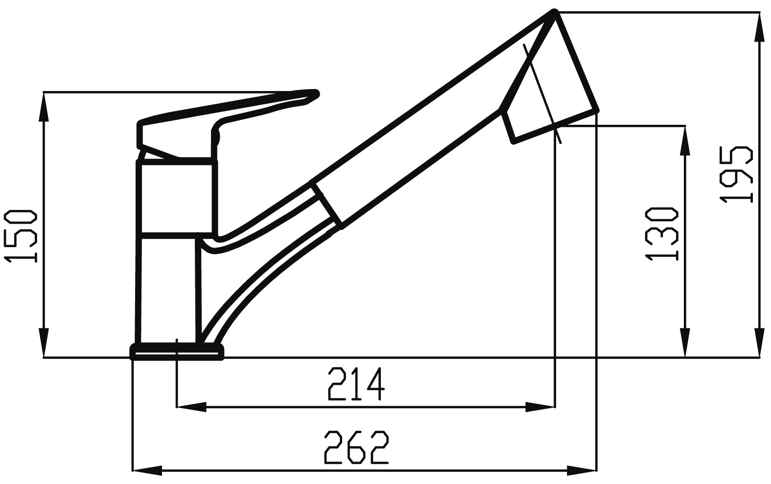 Novaservis Metalia 54 54081,0 drezová teleskopická batéria