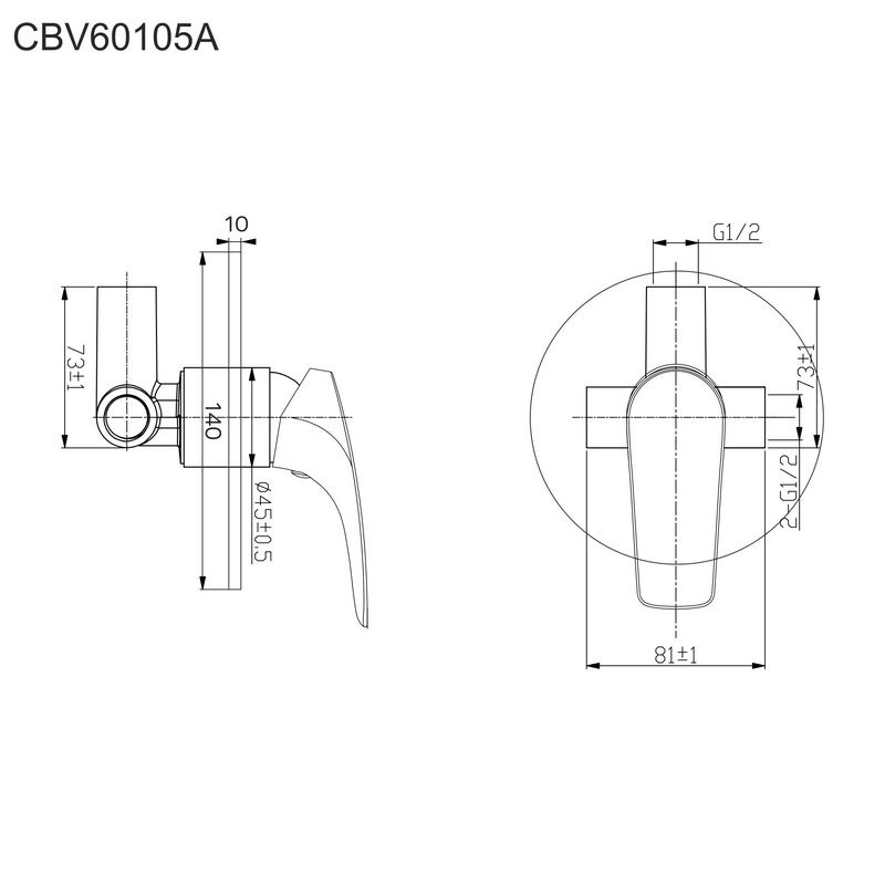 Mereo Eve CBV60105A sprchová batéria podomietková, guľatý kryt