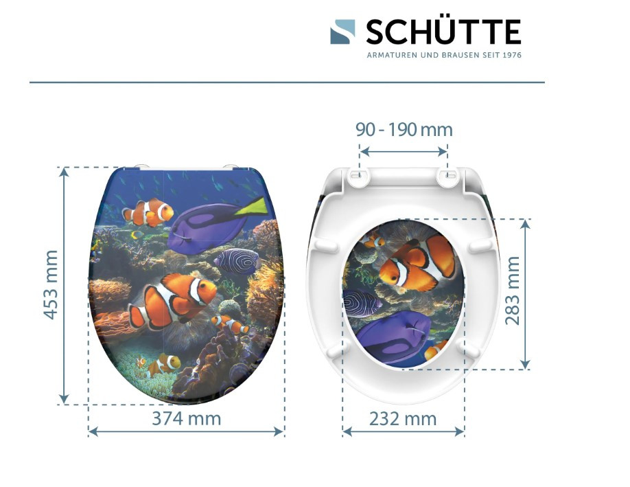 Schütte Sea Life duroplast WC sedátko, Soft Close