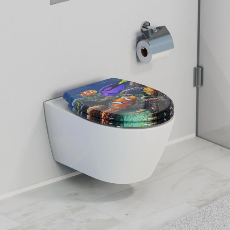 Schütte Sea Life duroplast WC sedátko, Soft Close