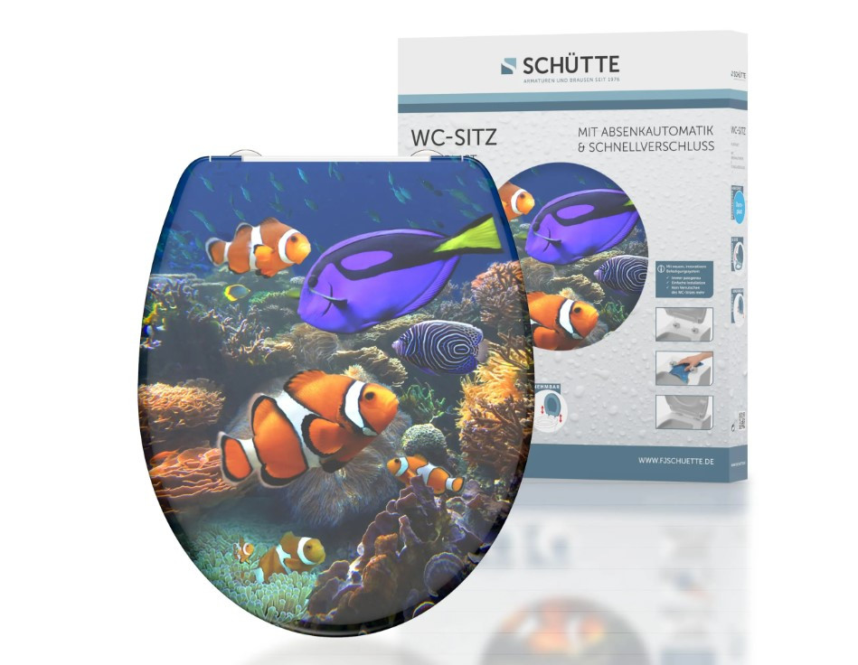 Schütte Sea Life duroplast WC sedátko, Soft Close