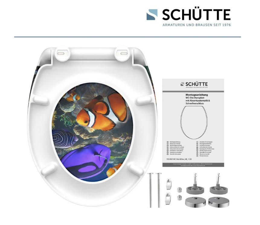 Schütte Sea Life duroplast WC sedátko, Soft Close