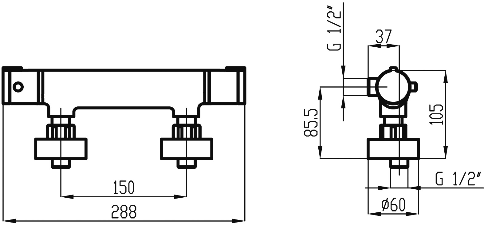 Novaservis Metalia 54 54960/1,0 sprchová termostatická batéria