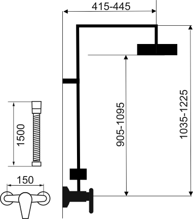 Novaservis SET071/58,5 sprchový komplet