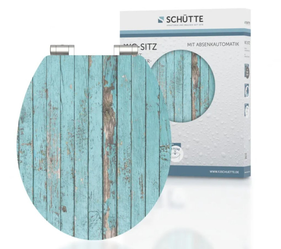 Schütte Blue Wood WC sedátko MDF, Soft Close