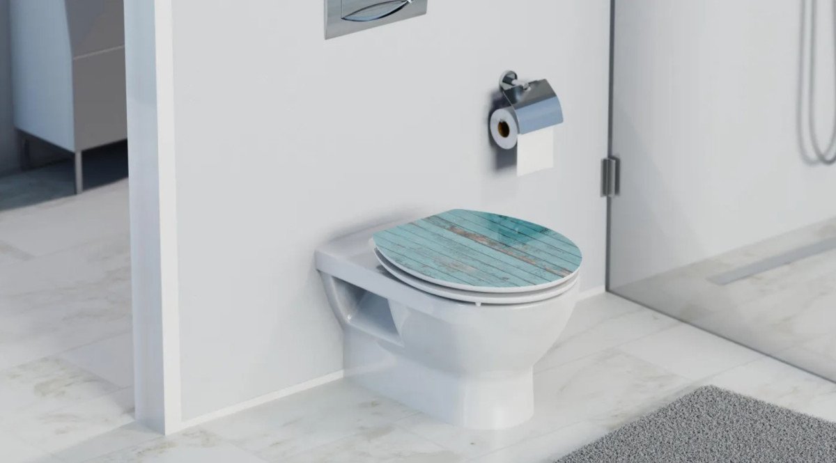 Schütte Blue Wood WC sedátko MDF, Soft Close