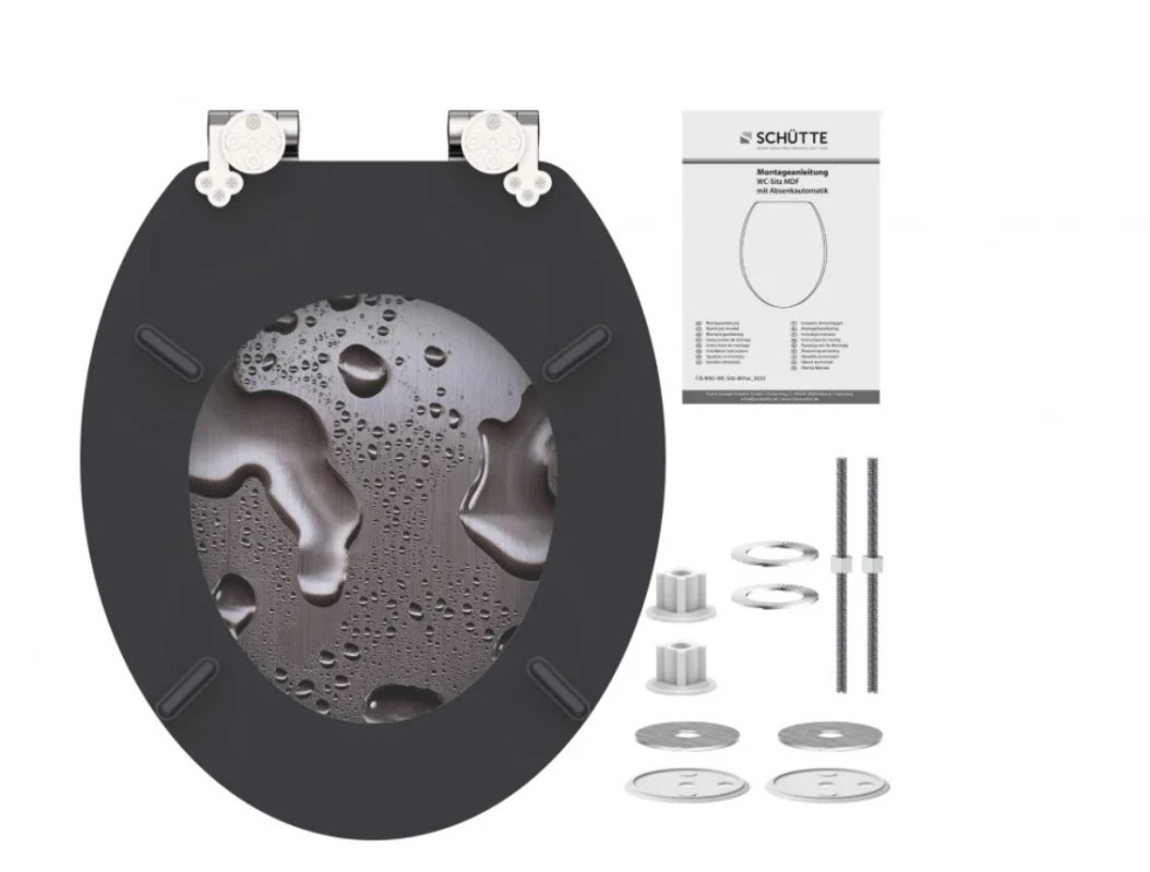Schütte Grey Steel WC sedátko MDF, Soft Close