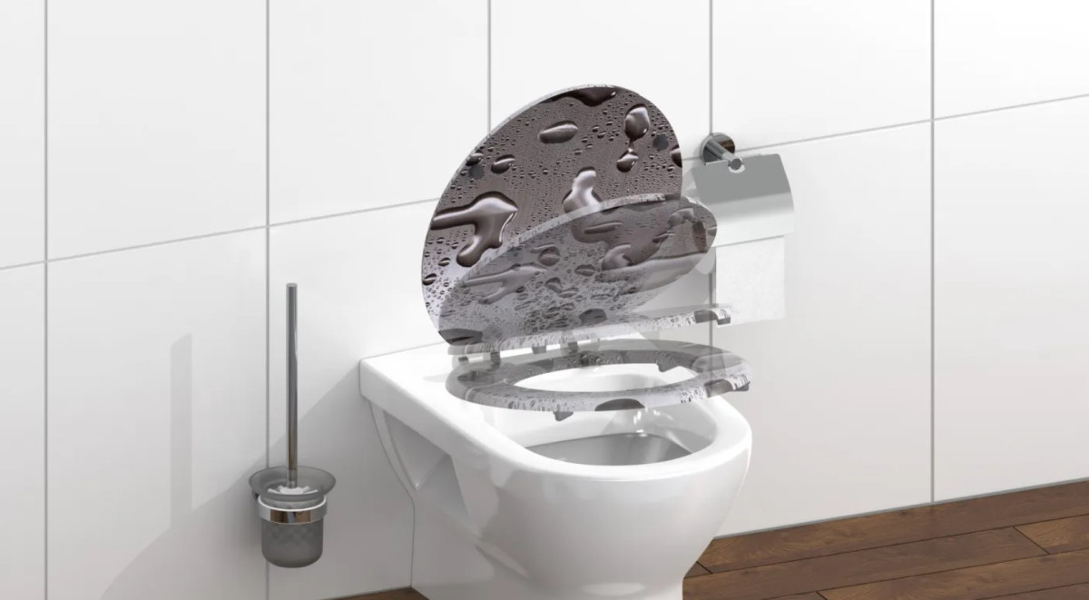 Schütte Grey Steel WC sedátko MDF, Soft Close