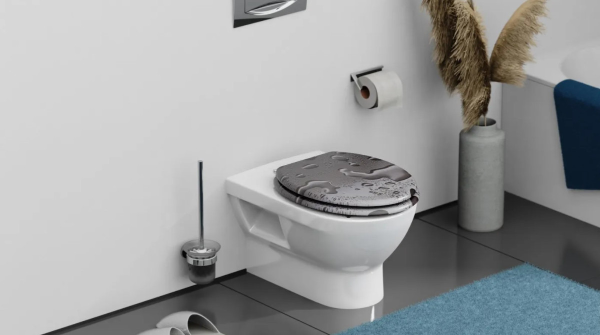 Schütte Grey Steel WC sedátko MDF, Soft Close
