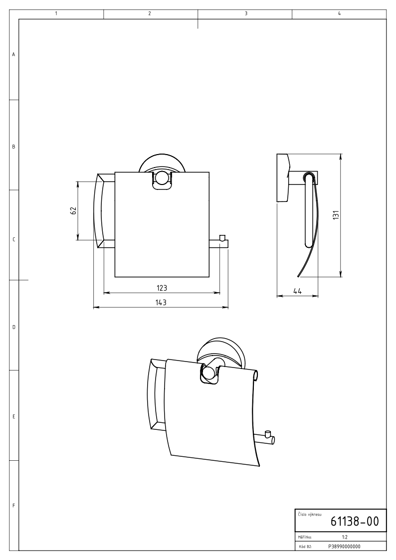 Novaservis Metalia 11 0138,0 držiak na toaletný papier s krytom