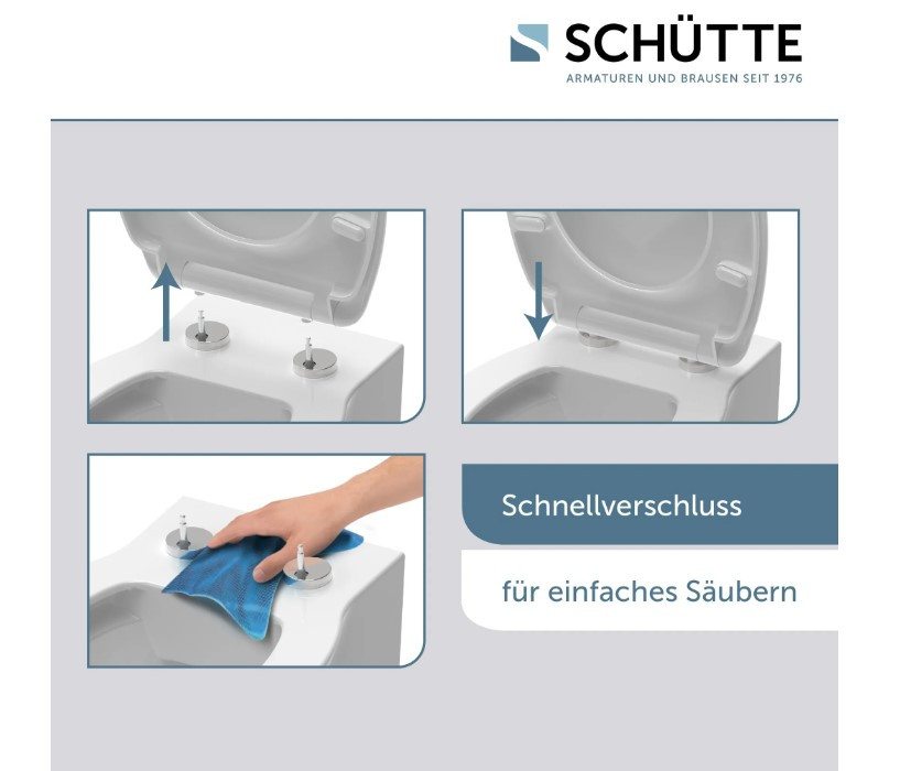 Schütte White Wave WC sedátko duroplast, Soft Close