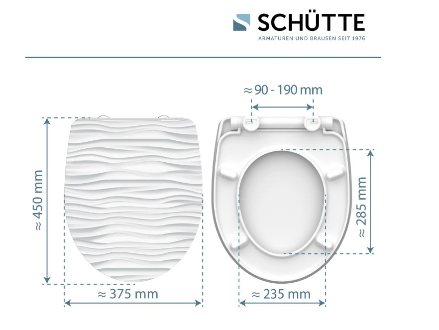 Schütte White Wave WC sedátko duroplast, Soft Close