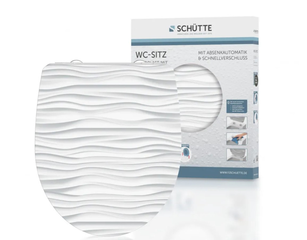 Schütte White Wave WC sedátko duroplast, Soft Close