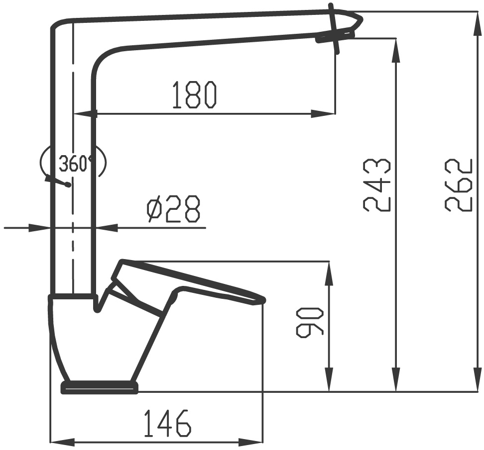 Novaservis Metalia 54 54014,0 drezová batéria, chróm
