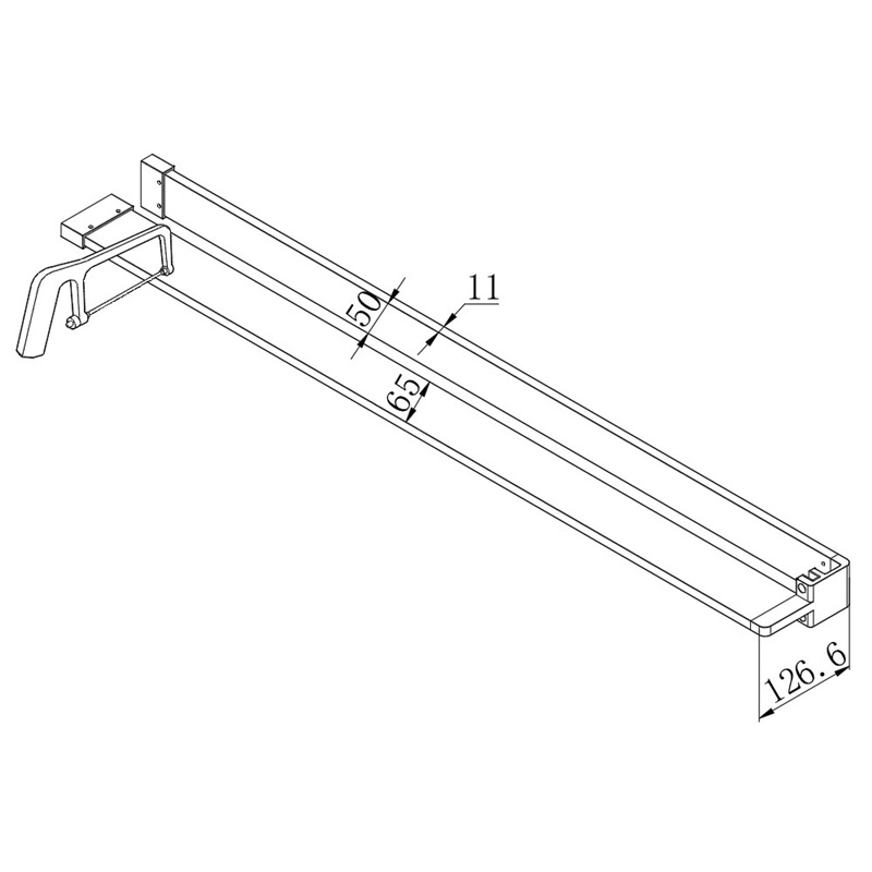 Mereo CK10621P polička k WALK IN, 140 cm, chróm ALU