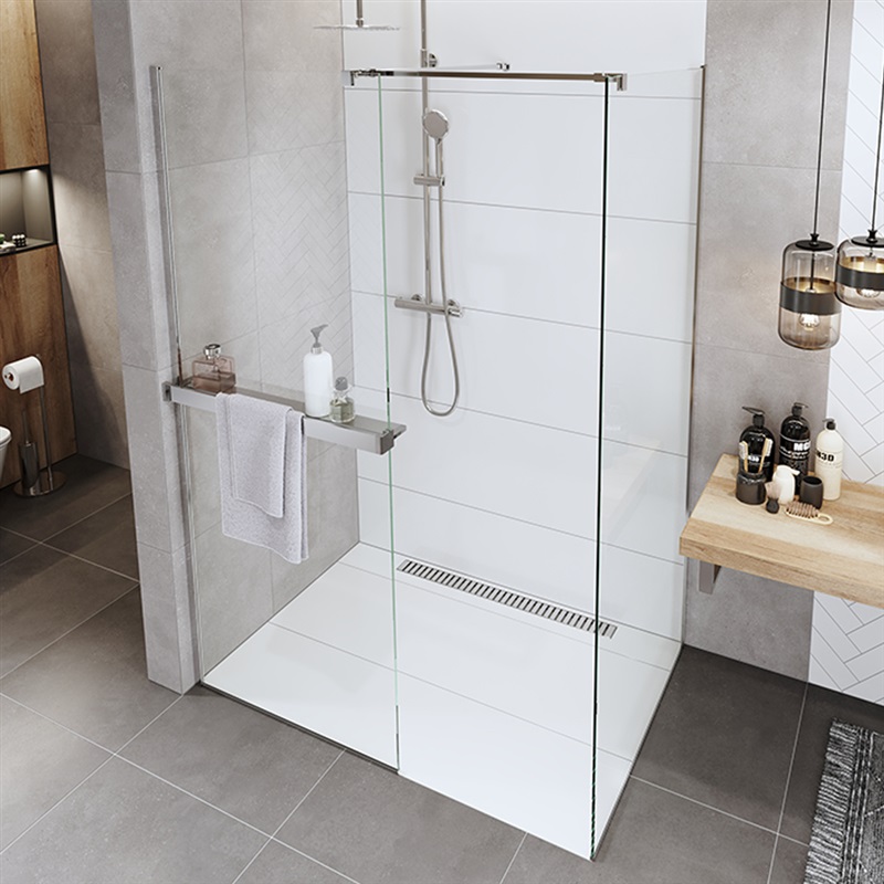 Mereo CK10621P polička k WALK IN, 140 cm, chróm ALU