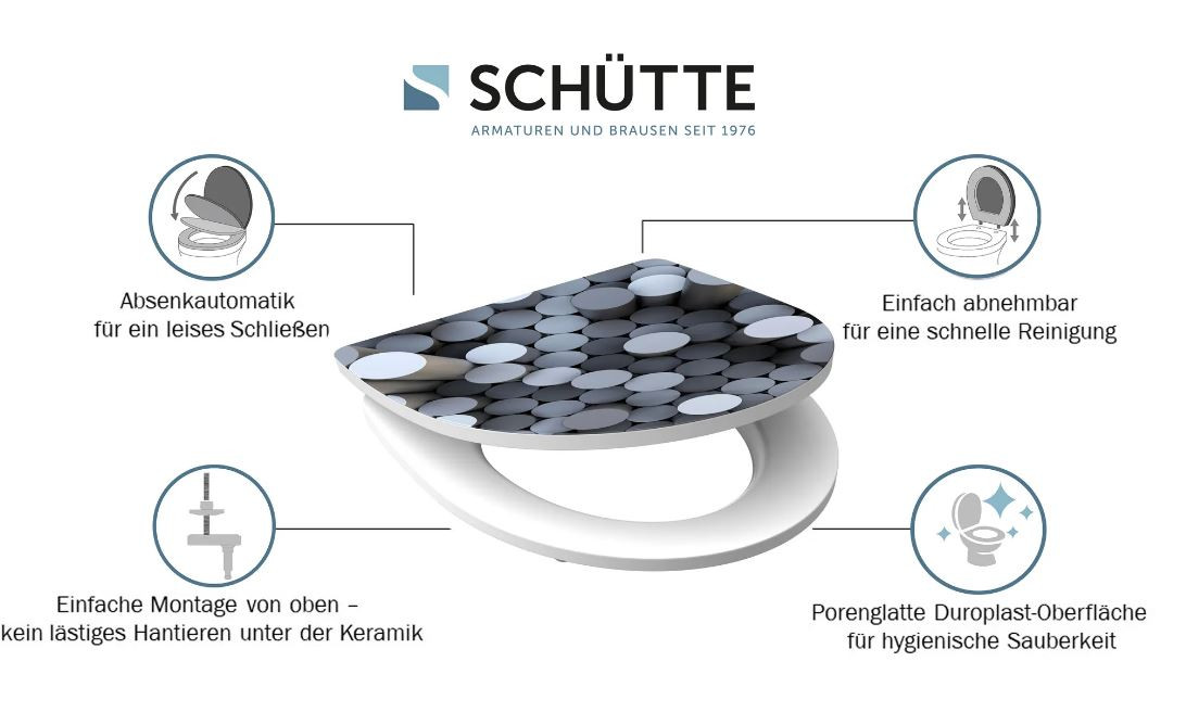 Schütte Round Dips WC sedátko duroplast, Soft Close