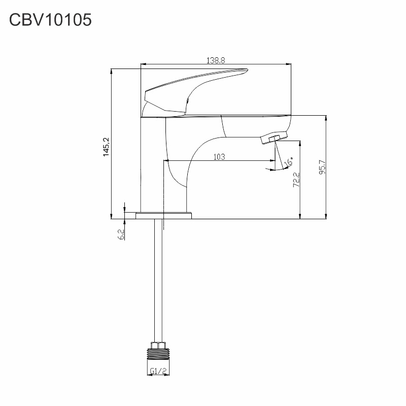 Mereo Eve CBV10105 umývadlová batéria s bidetovou sprchou