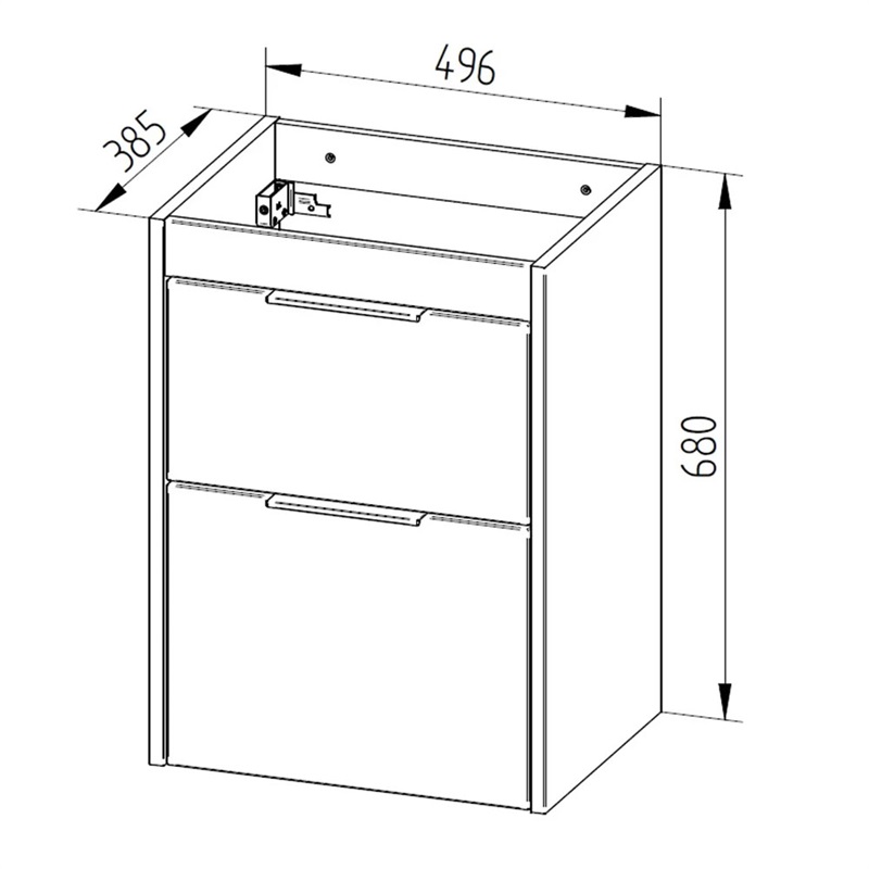 Mereo Vigo CN310 skrinka s umývadlom 51 cm, biela