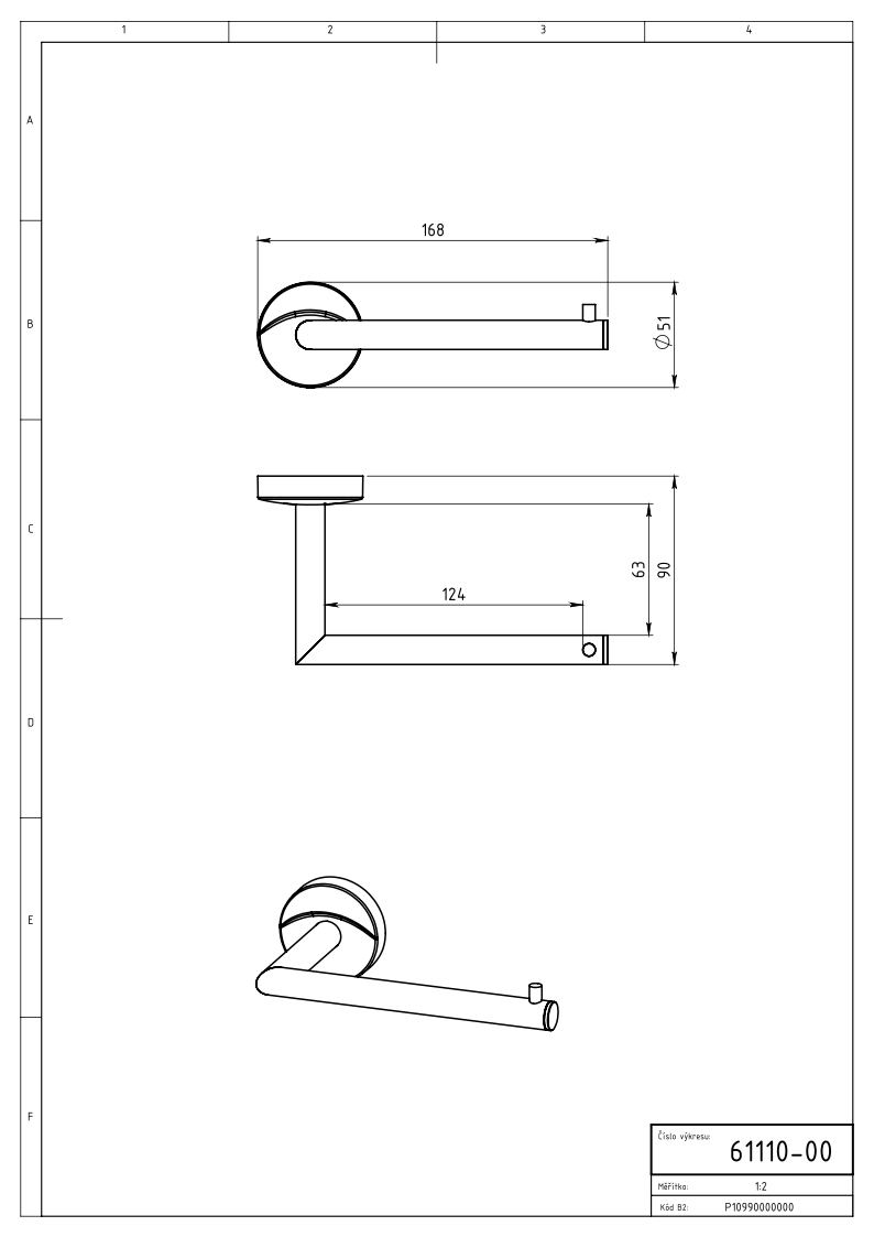 Novaservis Metalia 11 0110,0 držiak na toaletný papier