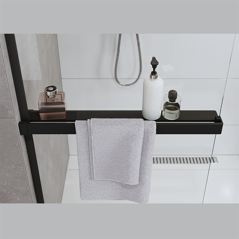 Mereo CK10620PB polička k WALK IN, 120 cm, čierna