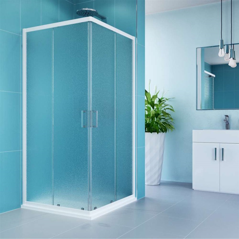 Mereo Kora CK34111Z sprchový kút štvorec 90 cm, biely ALU, sklo Grape