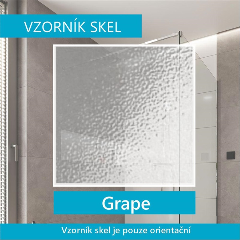 Mereo Kora CK34111Z sprchový kút štvorec 90 cm, biely ALU, sklo Grape