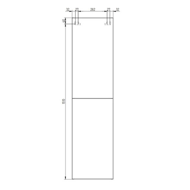 Mereo Aira CN714P kúpeľňová skrinka, vysoká, pravé otváranie, biela, 400x1570x220mm