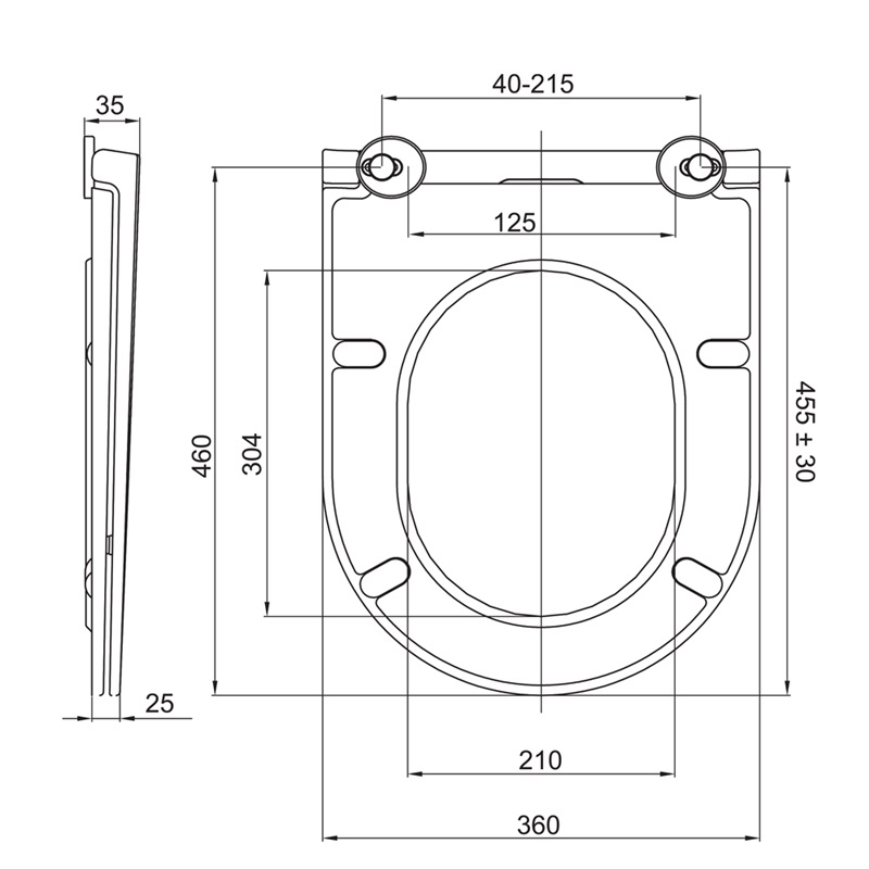 Mereo CSS125 WC sedátko samozatváracie SLIM