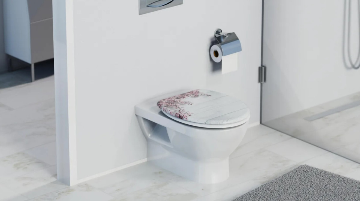 Schütte Flowers & Wood WC sedátko duroplast, Soft Close