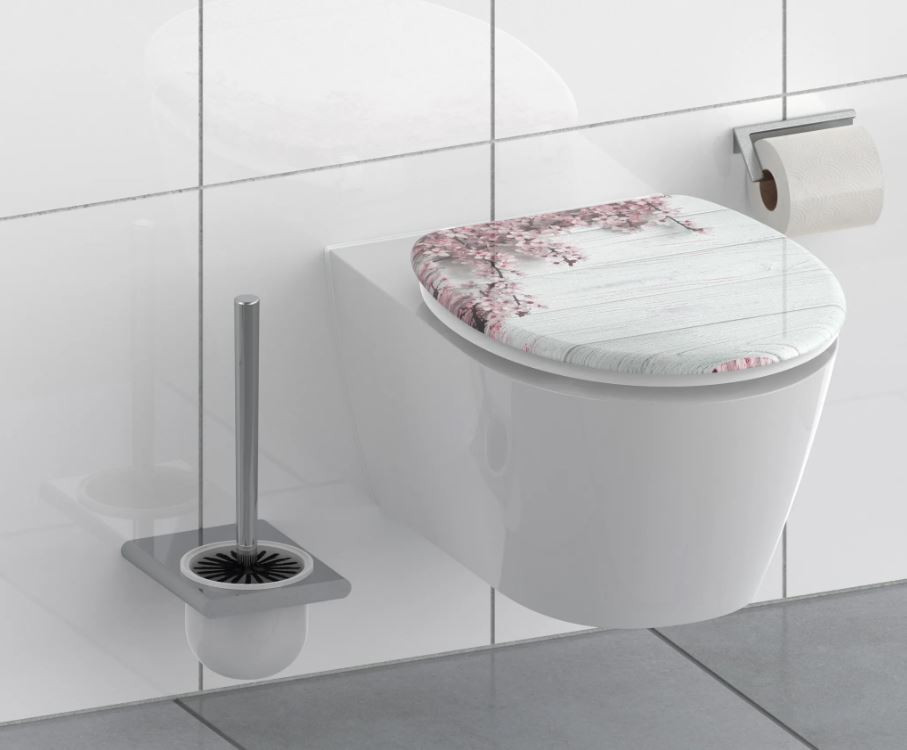 Schütte Flowers & Wood WC sedátko duroplast, Soft Close