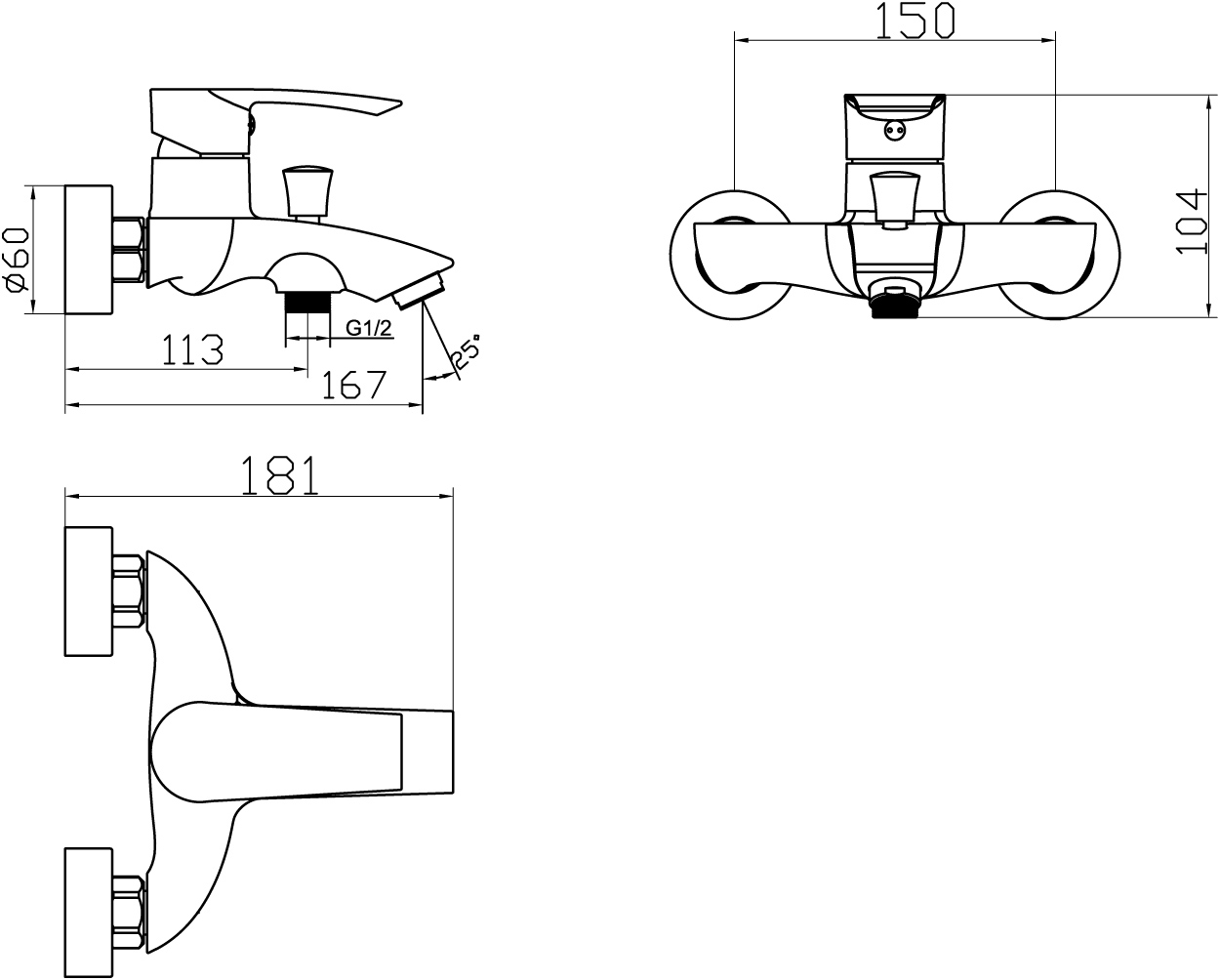 Novaservis Nobless Heda 40020/1,0 vaňová batéria