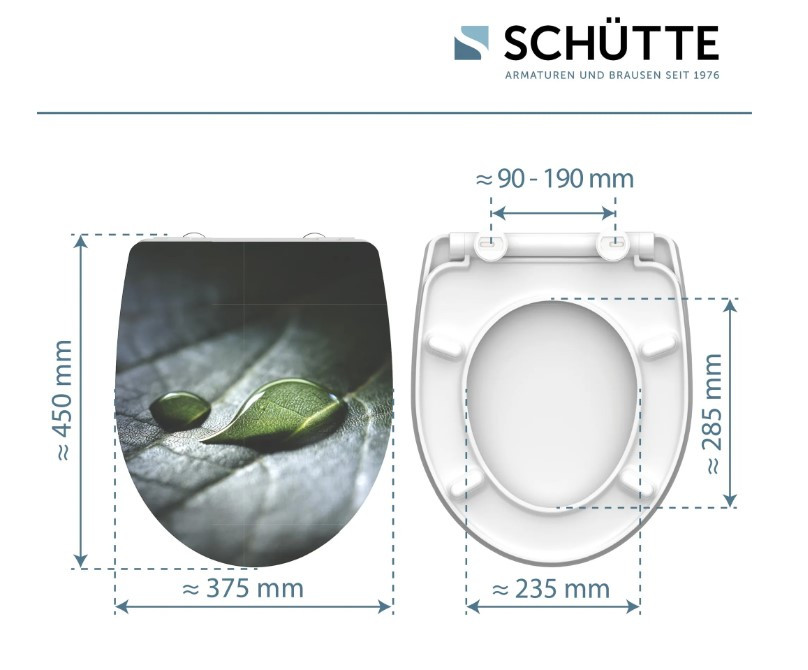 Schütte Raindrop WC sedátko duroplast, Soft Close
