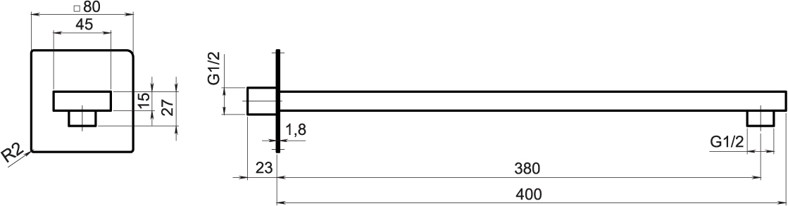 Novaservis RAM405,5 sprchové rameno