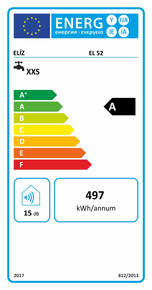 Elíz Euro EL 52 prietokový ohrievač nad drez s pákovou batériou