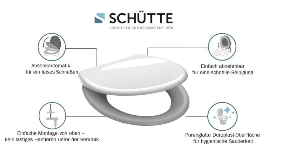 Schütte Easy Clip WC sedátko duroplast, Soft Close
